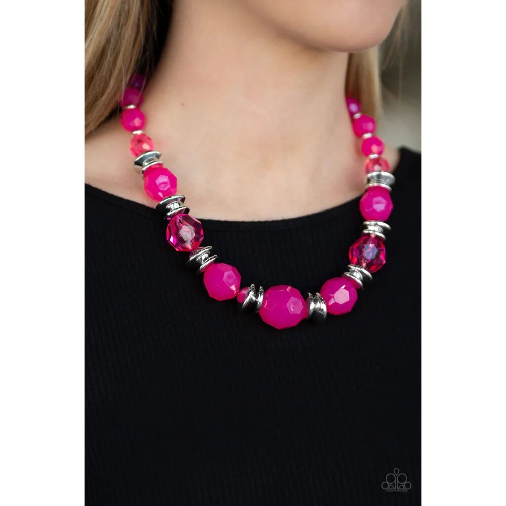 Dine & Dash Pink Necklace (514)